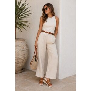 Everlane Women's Size 7 Tan Leather Slingback Sandals Minimalist Italy